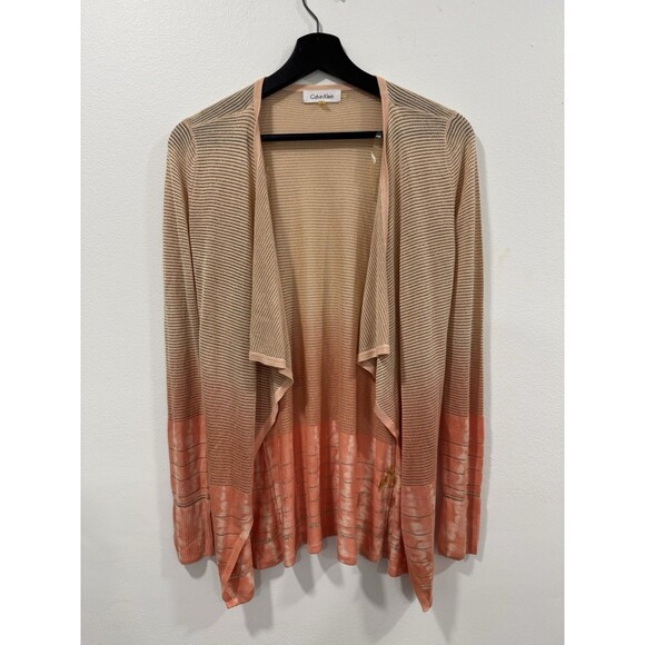 Calvin Klein Cardigan And Top Set Colorful Pink Lightweight Front Layering - Picture 1 of 6